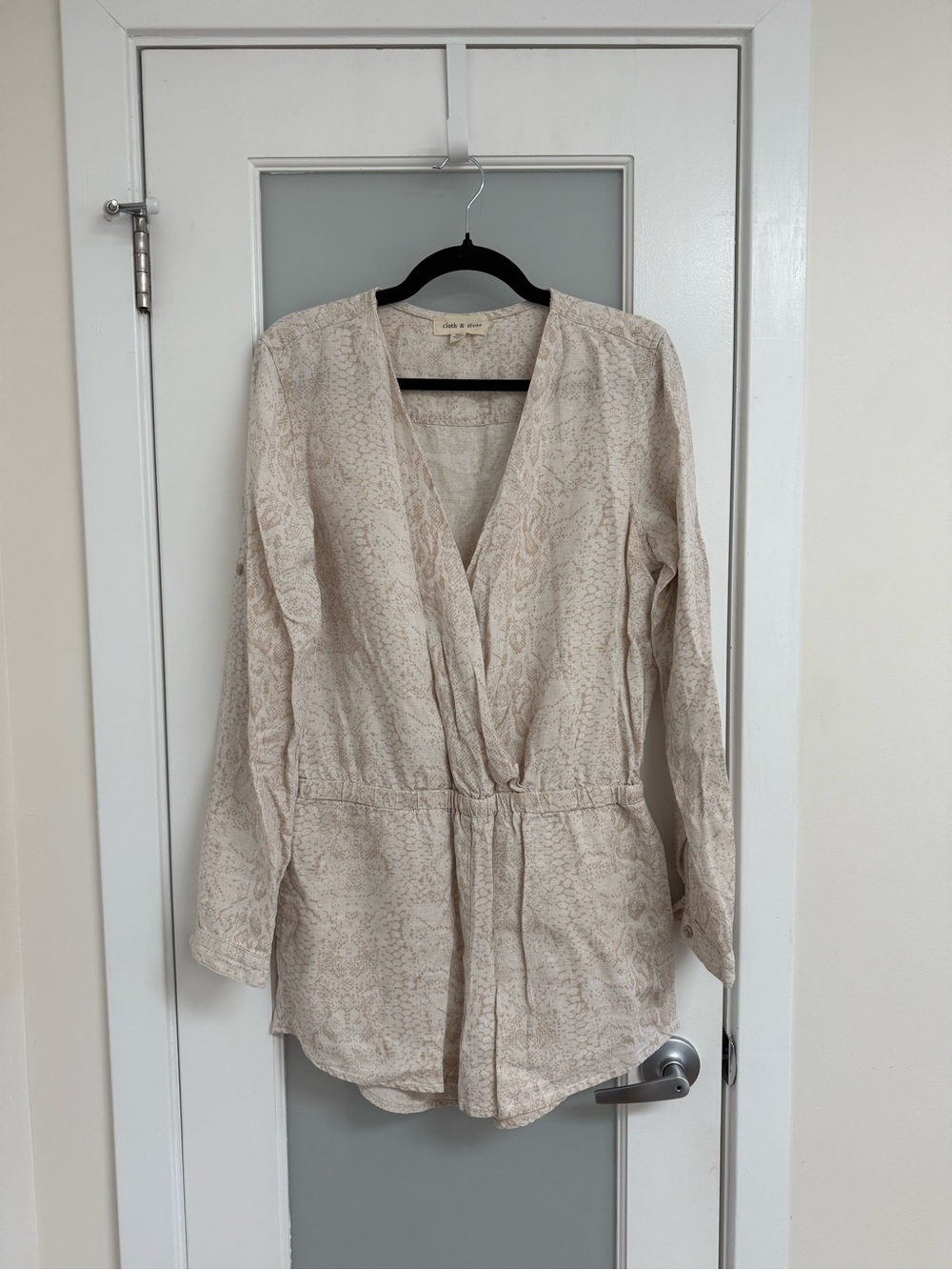 Anthropologie Snakeskin Print Romper Size M